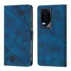 For Honor GT Skin-feel Embossed Leather Phone Case(Blue) - 2