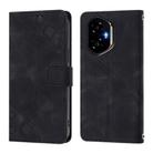 For Honor 300 5G Skin-feel Embossed Leather Phone Case(Black) - 2