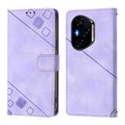 For Honor 300 Pro 5G / 300 Ultra Skin-feel Embossed Leather Phone Case(Light Purple) - 2