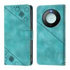For Honor X9c Smart 5G Global Skin-feel Embossed Leather Phone Case(Green) - 2