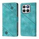 For Honor X8c 4G Global Skin-feel Embossed Leather Phone Case(Green) - 2