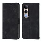 For Honor 400 Lite Skin-feel Embossed Leather Phone Case(Black) - 2