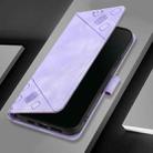 For Honor Power 5G Skin-feel Embossed Leather Phone Case(Light Purple) - 3