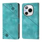 For Honor Power 5G Skin-feel Embossed Leather Phone Case(Green) - 2