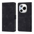 For Honor Power 5G Skin-feel Embossed Leather Phone Case(Black) - 2
