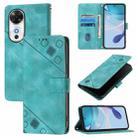 For Honor Play 60 5G Skin-feel Embossed Leather Phone Case(Green) - 1