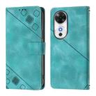 For Honor Play 60 5G Skin-feel Embossed Leather Phone Case(Green) - 2