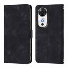 For Honor Play 60 5G Skin-feel Embossed Leather Phone Case(Black) - 2