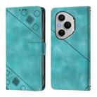 For Honor 400 Pro 5G Global Skin-feel Embossed Leather Phone Case(Green) - 2
