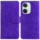 For OnePlus Nord 3 Skin Feel Pure Color Flip Leather Phone Case(Purple) - 1
