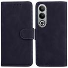 For OnePlus Nord CE4 5G Skin Feel Pure Color Flip Leather Phone Case(Black) - 1