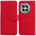 For OnePlus Ace 3 Pro Skin Feel Pure Color Flip Leather Phone Case(Red) - 1