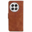 For OnePlus 13 Skin Feel Pure Color Flip Leather Phone Case(Brown) - 3