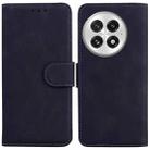 For OnePlus 13 Skin Feel Pure Color Flip Leather Phone Case(Black) - 1