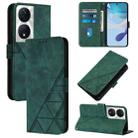 For Honor 90 Smart Global/X7b 4G/5G Global Crossbody 3D Embossed Flip Leather Phone Case(Dark Green) - 1