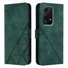 For Honor 200 Lite Global Crossbody 3D Embossed Flip Leather Phone Case(Dark Green) - 2