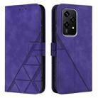 For Honor 200 Lite Global Crossbody 3D Embossed Flip Leather Phone Case(Purple) - 2