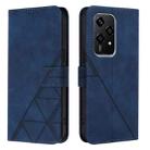 For Honor 200 Lite Global Crossbody 3D Embossed Flip Leather Phone Case(Blue) - 2