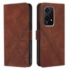 For Honor 200 Lite Global Crossbody 3D Embossed Flip Leather Phone Case(Brown) - 2