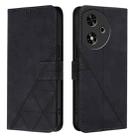 For Honor Play 50 Crossbody 3D Embossed Flip Leather Phone Case(Black) - 2