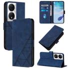 For Honor Play 50 Plus Crossbody 3D Embossed Flip Leather Phone Case(Blue) - 1