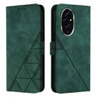 For Honor 200 Pro Crossbody 3D Embossed Flip Leather Phone Case(Dark Green) - 2