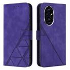 For Honor 200 Pro Crossbody 3D Embossed Flip Leather Phone Case(Purple) - 2