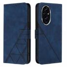 For Honor 200 Pro Crossbody 3D Embossed Flip Leather Phone Case(Blue) - 2