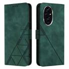 For Honor 200 Crossbody 3D Embossed Flip Leather Phone Case(Dark Green) - 2