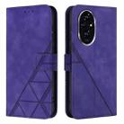 For Honor 200 Crossbody 3D Embossed Flip Leather Phone Case(Purple) - 2