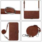 For Honor 200 Crossbody 3D Embossed Flip Leather Phone Case(Brown) - 3