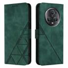 For Honor Magic5 Pro Crossbody 3D Embossed Flip Leather Phone Case(Dark Green) - 2