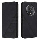 For Honor Magic5 Pro Crossbody 3D Embossed Flip Leather Phone Case(Black) - 2