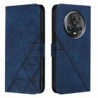 For Honor Magic5 Pro Crossbody 3D Embossed Flip Leather Phone Case(Blue) - 2