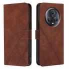 For Honor Magic5 Pro Crossbody 3D Embossed Flip Leather Phone Case(Brown) - 2