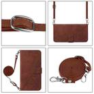 For Honor X6b Crossbody 3D Embossed Flip Leather Phone Case(Brown) - 3