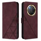 For Honor X9C 5G Global Crossbody 3D Embossed Flip Leather Phone Case(Wine Red) - 2