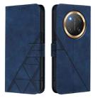 For Honor X9C 5G Global Crossbody 3D Embossed Flip Leather Phone Case(Blue) - 2