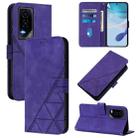 For Honor GT Crossbody 3D Embossed Flip Leather Phone Case(Purple) - 1