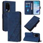 For Honor GT Crossbody 3D Embossed Flip Leather Phone Case(Blue) - 1