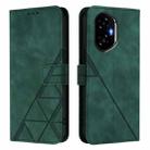 For Honor 300 Crossbody 3D Embossed Flip Leather Phone Case(Dark Green) - 2
