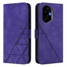 For Honor 300 Crossbody 3D Embossed Flip Leather Phone Case(Purple) - 2