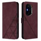 For Honor 300 Pro / 300 Ultra Crossbody 3D Embossed Flip Leather Phone Case(Wine Red) - 2