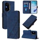 For Honor 300 Pro / 300 Ultra Crossbody 3D Embossed Flip Leather Phone Case(Blue) - 1