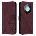For Honor X9C Smart Global Crossbody 3D Embossed Flip Leather Phone Case(Wine Red) - 2