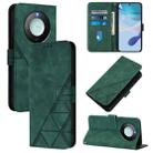 For Honor X9C Smart Global Crossbody 3D Embossed Flip Leather Phone Case(Dark Green) - 1