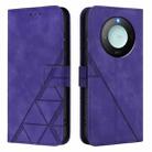 For Honor X9C Smart Global Crossbody 3D Embossed Flip Leather Phone Case(Purple) - 2