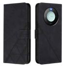 For Honor X9C Smart Global Crossbody 3D Embossed Flip Leather Phone Case(Black) - 2