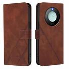 For Honor X9C Smart Global Crossbody 3D Embossed Flip Leather Phone Case(Brown) - 2