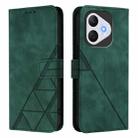 For Honor 400 Lite Global Crossbody 3D Embossed Flip Leather Phone Case(Dark Green) - 2